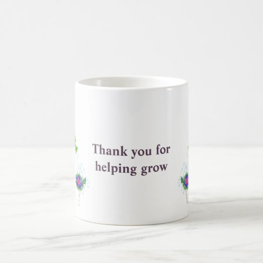 Mug "Merci pour m'aider à grandir" Pour un enseignant (Centre)