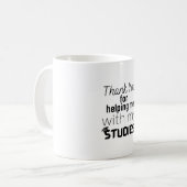 Mug Merci pour m'aider avec mes études (Devant gauche)