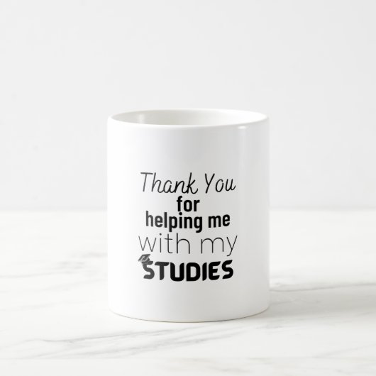 Mug Merci pour m'aider avec mes études (Centre)