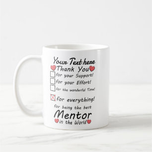 Mug Merci pour Mentor Enseignant Fin d'année