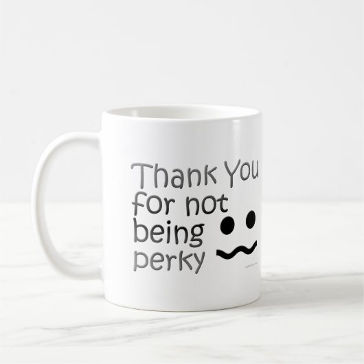 Mug Merci pour ne pas être gai (Gauche)