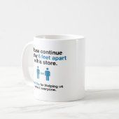 Mug Merci Pour Pratiquer La Distance Sociale (Devant gauche)