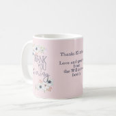 Mug Merci Pour Prendre Soin De L'Appréciation Florale  (Devant gauche)