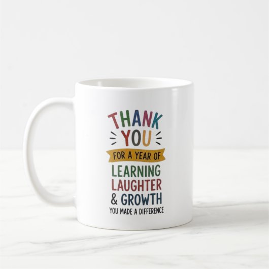 Mug Merci pour une année d'apprentissage  (Gauche)