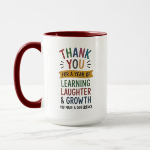 Mug Merci pour une année d'apprentissage 
