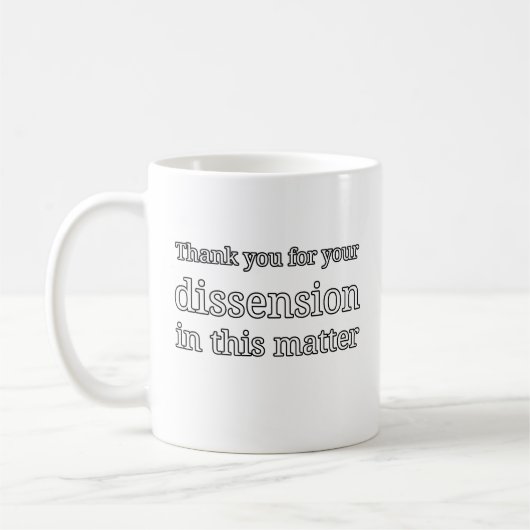 Mug Merci pour votre dissension (Gauche)