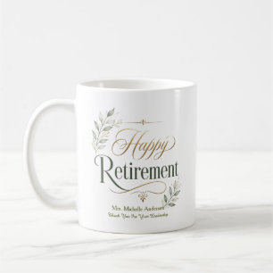 Mug Merci pour votre leadership nom personnalisé