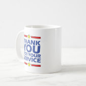 Mug Merci pour votre service (Devant gauche)