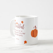 Mug Merci Pour Votre Thanksgiving Personnalisé (Devant gauche)