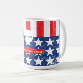 Mug Merci pour votre vétéran de service Drapeau café M (Devant droit)