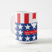 Mug Merci pour votre vétéran de service Drapeau café M (Devant gauche)