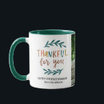 Mug Merci pour vous Friendsgiving Photo personnalisée<br><div class="desc">Merci pour vous Friendsgiving Photo Personnalisé Café Mug</div>