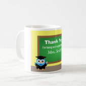 Mug Merci professeur, Adieu de fin d'études, Chouettes (Devant gauche)