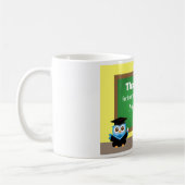 Mug Merci professeur, Adieu de fin d'études, Chouettes (Gauche)