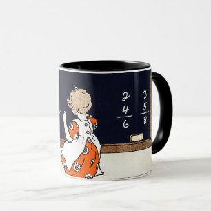 Mug Merci, professeur. Art vintage