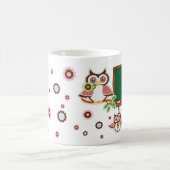 Mug Merci, professeur. Cadeau aux chouettes (Centre)