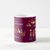 Mug Merci, professeur. Cadeau de nom personnalisé (Centre)