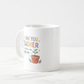 Mug Merci Professeur Croître Appréciation (Devant gauche)
