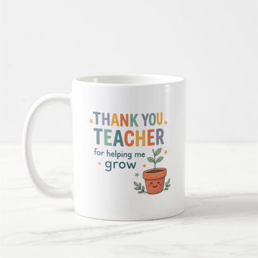 Mug Merci Professeur Croître Appréciation (Gauche)