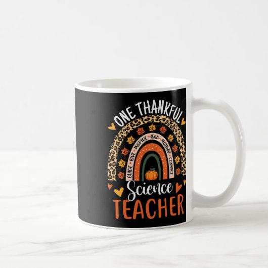 Mug Merci professeur de sciences Thanksgiving Rainbow (Droite)