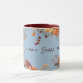 Mug Merci reconnaissant béni Floral Thanksgiving (Centre)