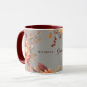 Mug Merci reconnaissant béni FloralThanksgiving (Devant gauche)