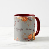 Mug Merci reconnaissant béni FloralThanksgiving (Devant droit)