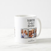 Mug Merci reconnaissant béni photo de grâces   (Devant droit)