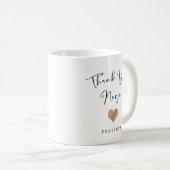 Mug Merci | Script manuscrit et coeur (Devant droit)