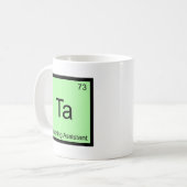 Mug Merci - symbole T d'élément de chimie d'assistant (Devant gauche)