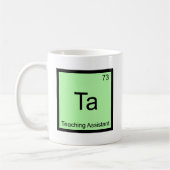 Mug Merci - symbole T d'élément de chimie d'assistant (Gauche)