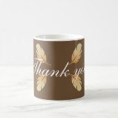 Mug Merci Terre Tone Feather Motif Couleurs d'automne (Centre)