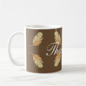Mug Merci Terre Tone Feather Motif Couleurs d'automne (Gauche)