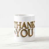 Mug MERCI, texte de couleur or, (Centre)