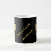 Mug Merci Typographie Élégante Noir Or (Centre)