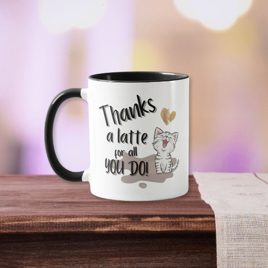 Mug Merci Un Latte Pour Tout Ce Que Vous Faites Merci 