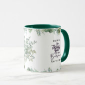 Mug Merci vert BRIDESMAID personnalisé M (Devant droit)