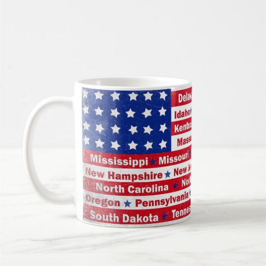 Mug Merci vétéran au drapeau (Gauche)