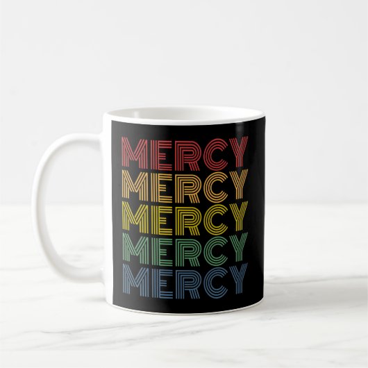 Mug Mercy Wordmark Motif Nom personnalisé (Gauche)