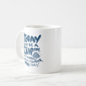 Mug Merde, Mais Profitez ! | Lettrage manuel | Drôle (Devant gauche)