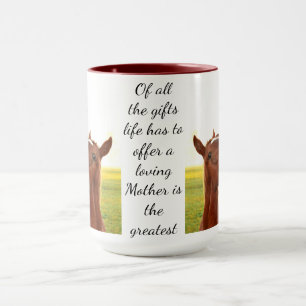 Mug Mère Amour Citer Mère Cheval & Foal