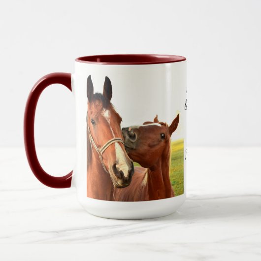 Mug Mère Amour Citer Mère Cheval & Foal (Gauche)