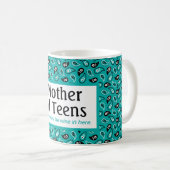 Mug Mère amusante des Ados Aqua Paisley (Devant droit)