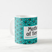 Mug Mère amusante des Ados Aqua Paisley (Devant gauche)