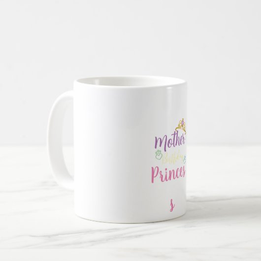 Mug Mère Anniversaire Princesse Tiara Couleur Customis (Devant gauche)
