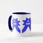Mug Mère au ruban bleu x 3 (Devant gauche)