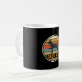 Mug Mère Boxer Rétro Coucher de Soleil Chien (Devant gauche)