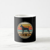 Mug Mère Boxer Rétro Coucher de Soleil Chien (Centre)