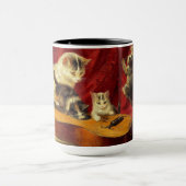 Mug Mère Chat et chatons Jouer avec la guitare (Centre)
