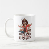 Mug Mère chaton chat fou cadeau Kitty Kitten Femmes (Gauche)
